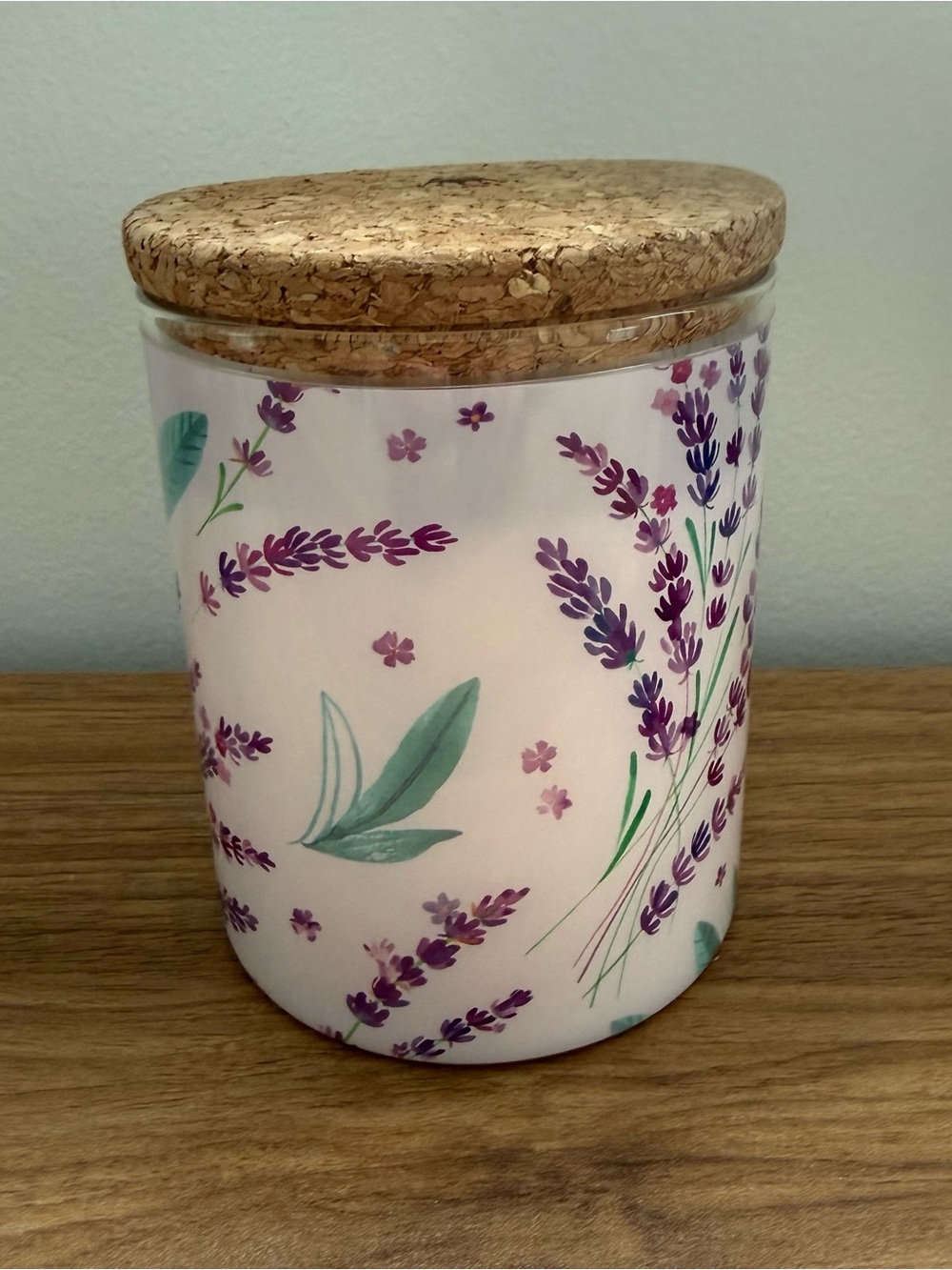 Hallmark Lavender + Sage Glass Candle Jar with Cork Lid